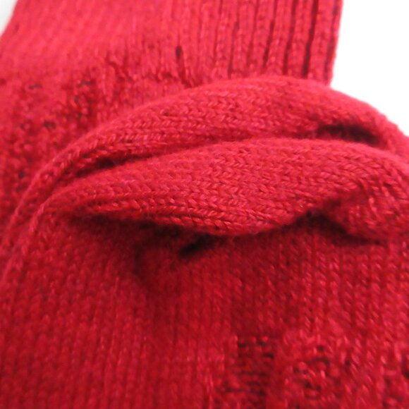 HUE Cable Ribbed Crew Length Boot Socks 2 Pack Black / Red One Size Made in USA - Picture 13 of 15